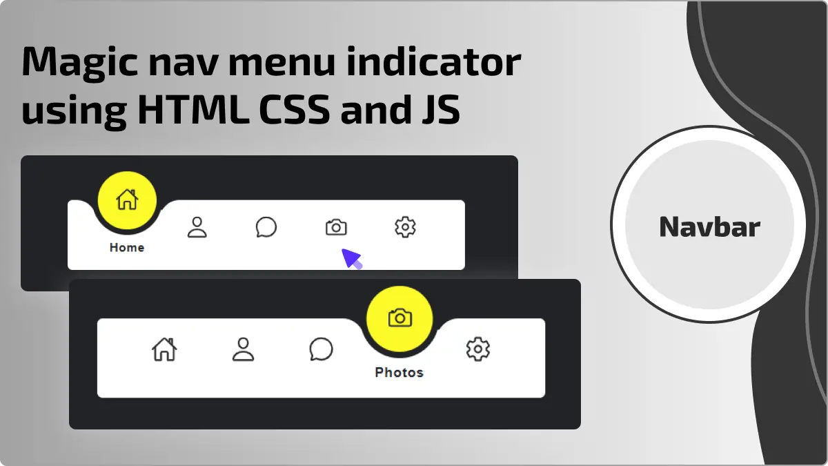 Magic navigation menu indicator using HTML CSS and JavaScript