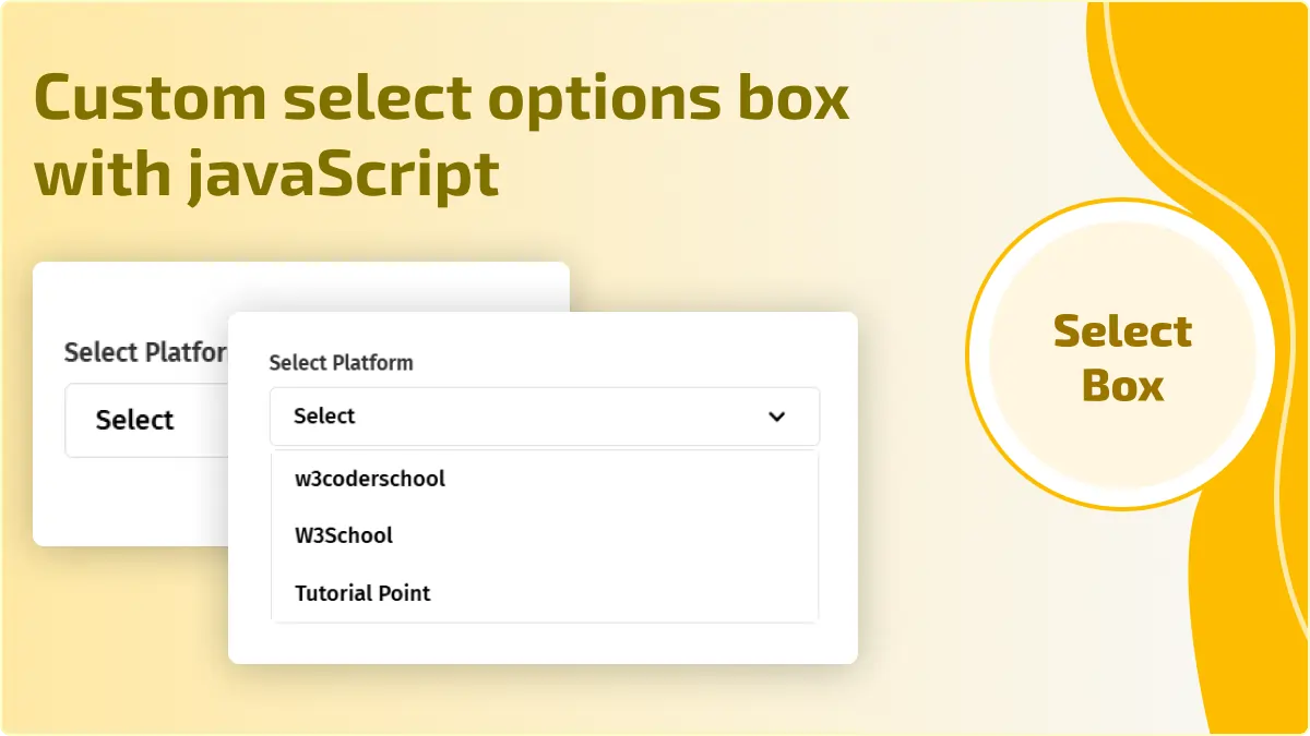 Custom select options box with javaScript